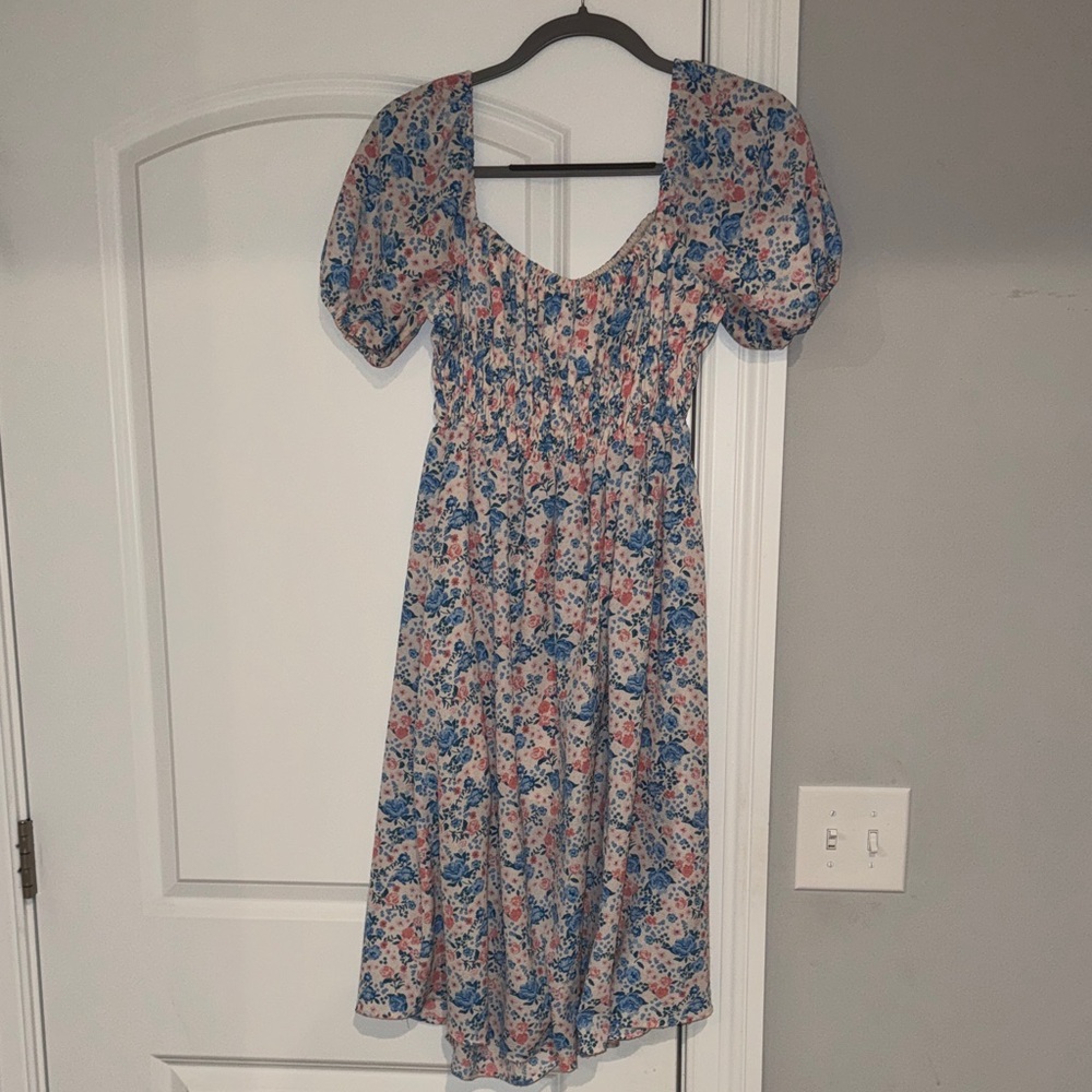Bcbg Floral Puff Sleeve Dress